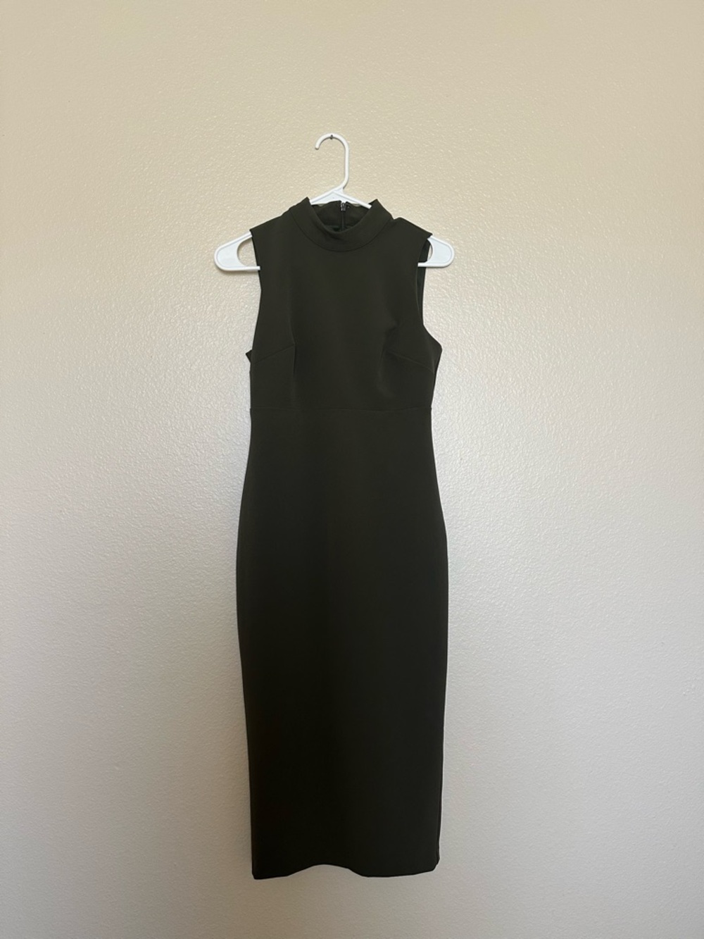 EXPRESS Mock Neck Dress - Dark Olive